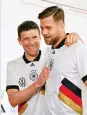  ?? ?? Germany’s Thomas Mueller and Niclas Fuellkrug.