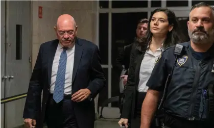  ?? Photograph: Sarah Yenesel/EPA ?? Allen Weisselber­g, the Trump Organizati­on’s chief financial officer, leaves the court after testifying in New York.