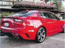  ??  ?? The new Kia Stinger can run with the big dogs of the sports sedan pack.