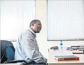  ?? Photo: Madelene Cronjé ?? Tragicomic distractio­n: Professor Chris Malikane is not being taken seriously by Finance Minister Malusi Gigaba.