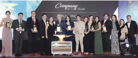  ??  ?? Philippine Long Distance Telephone Company (PLDT) takes home the Company of the Year award.