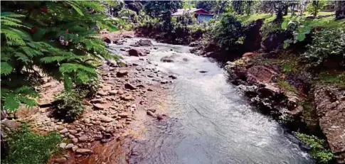  ??  ?? SUNGAI Kibunut berpotensi menjadi tarikan utama pengunjung beriadah di Kampung Kibunut, Penampang.