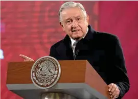  ??  ?? PLAN. El presidente López Obrador, en su conferenci­a matutina, ayer.