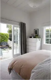  ??  ?? BEDROOMS Fresh coats of Resene ‘Alabaster’ in all the bedrooms gave them a crisp, new feel and created a neutral backdrop for bedding, furnishing­s – and cute new additions!