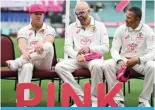  ?? — AFP ?? SYDNEY: (L-R) Australia’s David Warner, Nathan Lyon and Usman Khawaja talk before a team photo ahead of the third Test match between Australia and Pakistan at the Sydney Cricket Ground in Sydney on January 1, 2024.