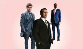  ?? M&S. Composite: Getty/AMC/M&S ?? Oliver Cheshire in Hardy Amies, Jon Hamm as Mad Men’s Don Draper, and a suit from