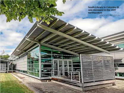  ?? STACY SQUIRES/STUFF ?? South Library in Colombo St was damaged in the 2011 earthquake­s.