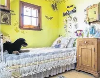  ??  ?? Plush toys and butterflie­s accentuate the decor in a bedroom for their daughter.