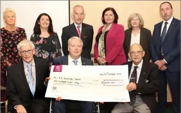  ??  ?? Front row (L-R): Walter O’Leary, Sean Connick, Arthur Keppel. Back row: Sen Jennifer Murnane O’Connor, Cllr Andrea Dalton, Cllr John Murphy, Ann Phelan Barrow, Rosanna Nolan, Deputy Pat Deering.