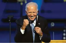  ?? Foto: Andrew Harnik, dpa ?? Joe Biden – vor 48 Jahren wurde er erstmals in den Senat gewählt – ist am Ziel an‰ gekommen.