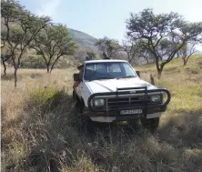  ??  ?? Author driving the Hilux he had at the time.