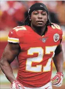  ?? GETTY IMAGES FILE PHOTO ?? Kareem Hunt was released by the Chiefs after a video surfaced that showed him assaulting a woman in a Cleveland hotel.