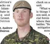  ??  ?? Sgt. Andrew Doiron