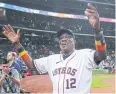  ?? AFP ?? Dusty Baker celebrates the 2,000th win of his managerial career.