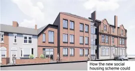  ??  ?? How the new social housing scheme could look on the site of the Grove pub, below, on Castle Boulevard