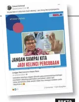  ??  ?? Selain Indonesia, beberapa negara juga melakukan uji klinis vaksin Sinovac. Antara lain Brasil, Turki, Bangladesh, dan Cile. Di Tiongkok juga ada relawan berusia 84 tahun yang mengikuti uji klinis tersebut.