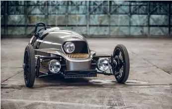  ??  ?? Bespoke and handcrafte­d, the EV3 is Morgan’s answer to the electric car