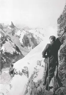  ?? AFP VIA GETTY IMAGES ?? Conrad Anker achieved worldwide fame when he found the body of George Mallory, who died while scaling Mount Everest in 1924 and is shown, above, on the Moine ridge of Aiguille Verte in France.