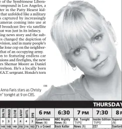  ?? CBS ?? Anna Faris stars as Christy in “Mom” tonight at 9 on CBS.