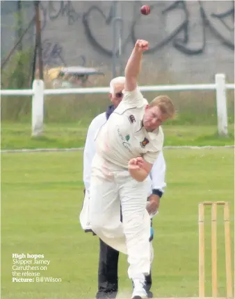  ??  ?? High hopes Skipper Jamey Carruthers on the release Picture: Bill Wilson