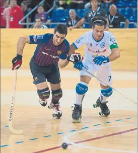  ?? FOTO: PERE PUNTÍ ?? Marc Gual, en el partido ante el Follonica de un Grupo A reñido