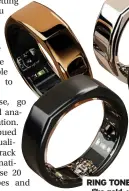  ?? ?? RING TONES: If you don’t like gold, you can choose
black, ‘stealth’ or silver