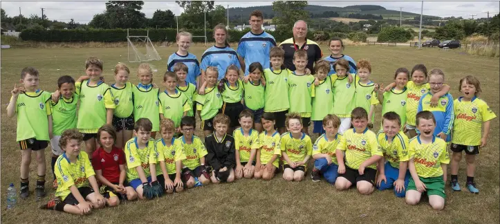  ??  ?? Pictured at the Cúl Camp at St Mary’s Enniskerry were the younger group with the coaches Sarah Evans, Rioghna McGettigan, Ciaran McGettigan and Amy Kavanagh.