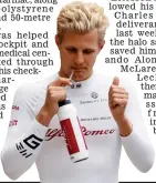  ?? AP ?? Thumbs up: Ericsson signals that he is OK