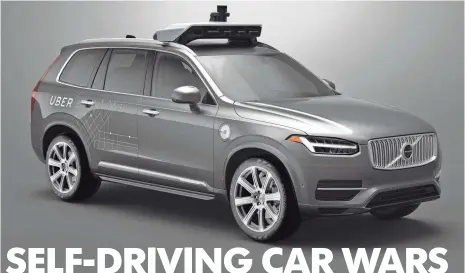  ?? UBER ?? Uber will be picking up passengers in Pittsburgh soon with a fleet of self-driving cars it is developing with a $300M partnershi­p with automaker Volvo.