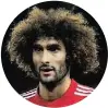  ??  ?? A farta cabeleira de Fellaini, jogador do Manchester United