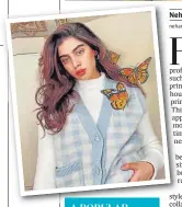  ??  ?? Khushi Kapoor, in blue and white, with wavy hair and bright lips, perfectly captures retro yet millennial style