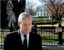  ?? AP ?? Special Counsel Robert Mueller walks past the White House after attending services at St. John’s Episcopal Church, in Washington.