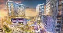  ?? HKS/HANDOUT ?? The Orlando Magic and developmen­t partner may need to reassess the plans for the entertainm­ent district in light of other projects announced in the last year.