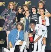  ??  ?? From top left: Shannon Purser, Natalia Dyer, Charlie Heaton, Noah Schnapp, Finn Wolfhard, Joe Keery, Millie Bobby Brown, Gaten Matarazzo and Caleb McLaughlin of Stranger Things