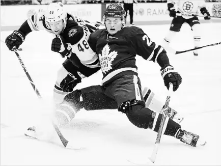  ?? TORONTO STAR FILE PHOTO ?? The Toronto Maple Leafs, with William Nylander, above right, and the Winnipeg Jets, with goalie Connor Hellebuyck, right, were the only two Canadian teams to make the National Hockey League playoffs this season.