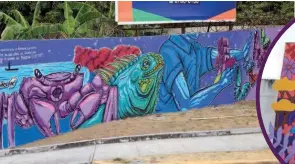  ??  ?? Mural en Panamá Viejo. Artista: Ñeque art.