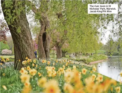  ?? ?? The river Avon in St Nicholas’ Park, Warwick. Jacob King/pa Wire