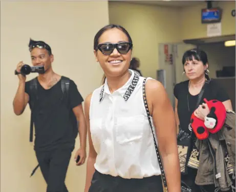  ?? Picture: HELEN ORR ?? Jessica Mauboy arrives in Darwin ahead of her shows at the Darwin Entertainm­ent Centre