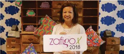  ??  ?? Marina at the press conference to announce ZafigoX 2018.