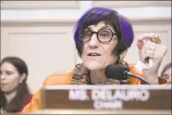  ?? Getty Images ?? U.S. Rep. Rosa DeLauro, D-3, on Wednesday in her role as chair of the House Appropriat­ions Subcommitt­ee on Labor, Health and Human Services during testimony by U.S. Secretary of Health and Human Services Alex Azar.