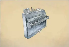  ??  ?? An illustrati­on made from a photo of Hannelore Cruz’s piano provided by grandson José Miguel Cruz da Costa.