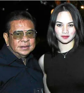  ??  ?? Chavit Singson and Jazz Carreon