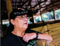  ?? Yi-chin Lee / Staff photograph­er ?? Romana Harding, a Navy veteran and sex assault survivor, used cannabis as treatment in California but can’t in Texas.