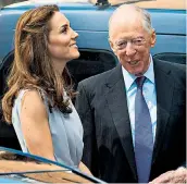  ??  ?? Jacob Rothschild with the Duchess of Cambridge last month: this event took place at Spencer House, the London mansion whose lease is owned by RIT
