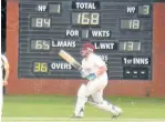  ?? Louis Burns ?? Widnes’s Matty Burns on his way to making 103 against Lindow.