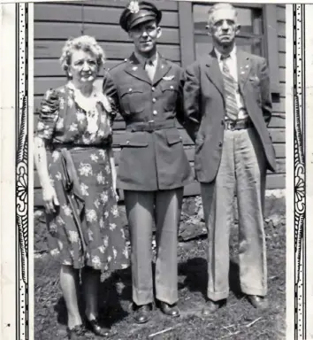  ?? Submitted ?? Virginia Dare Long Hankey, left, stands with her son, Robert Keith Hankey, center, and her husband, James Edward Hankey.