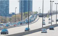  ?? RENÉ JOHNSTON TORONTO STAR FILE PHOTO ?? Weekend closings on Lake Shore Boulevard for pedestrian­s and cyclists have created the first traffic jams we’ve seen in months.