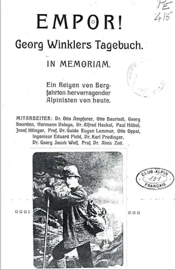  ??  ?? Ci-dessous et à droite : couverture­s du livre consacré à Georg Winkler par Erich König,
sur la base de ses carnets de courses.