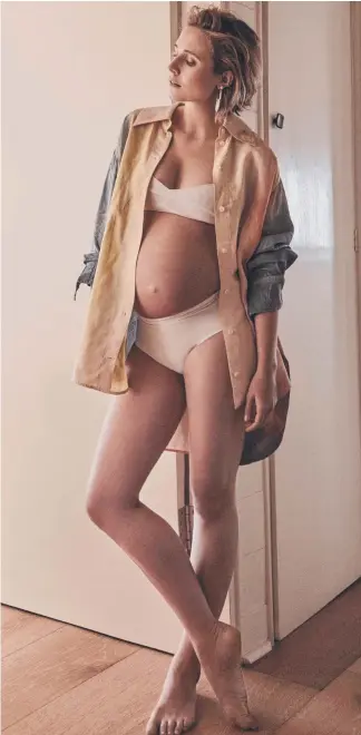  ?? Picture: ELLE AUSTRALIA ?? Tessa James is expecting her first baby.