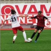  ??  ?? Les Niçoises de Léa Malaret ont montré de bonnes choses mais ont concédé leur e défaite en six matchs. (Photo A. P.)